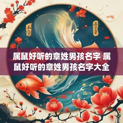 属鼠好听的章姓男孩名字 属鼠好听的章姓男孩名字大全