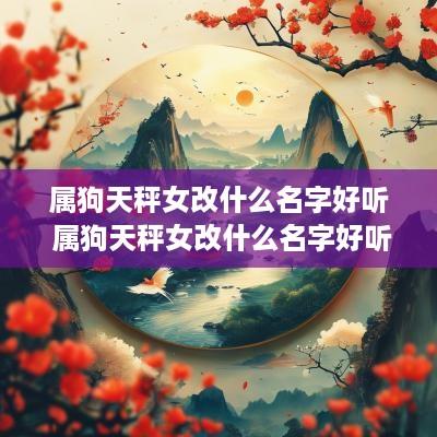 属狗天秤女改什么名字好听 属狗天秤女改什么名字好听又吉利