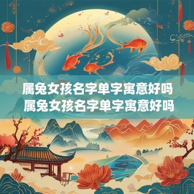 属兔女孩名字单字寓意好吗 属兔女孩名字单字寓意好吗