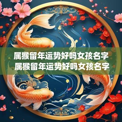 属猴留年运势好吗女孩名字 属猴留年运势好吗女孩名字大全