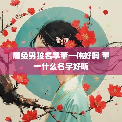 属兔男孩名字董一伟好吗 董一什么名字好听