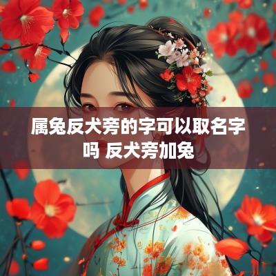 属兔反犬旁的字可以取名字吗 反犬旁加兔