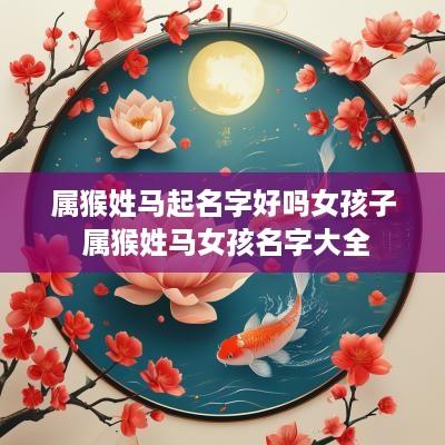属猴姓马起名字好吗女孩子 属猴姓马女孩名字大全