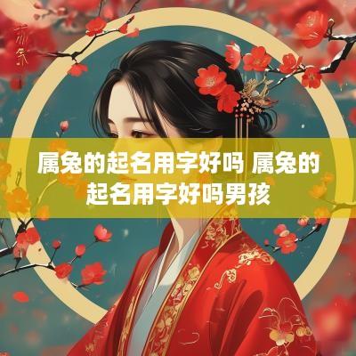 属兔的起名用字好吗 属兔的起名用字好吗男孩