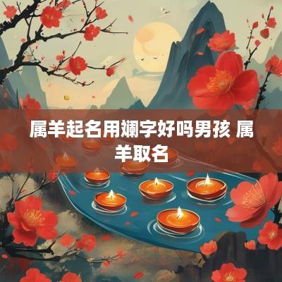 属羊起名用斓字好吗男孩 属羊取名