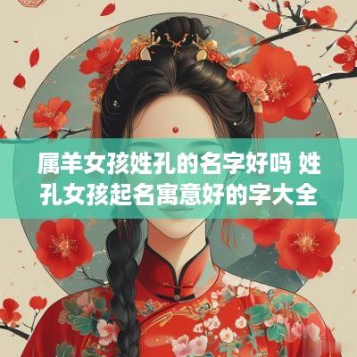属羊女孩姓孔的名字好吗 姓孔女孩起名寓意好的字大全