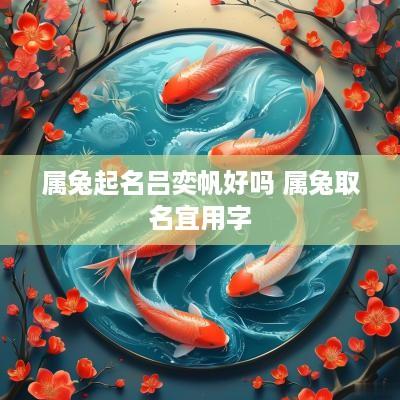 属兔起名吕奕帆好吗 属兔取名宜用字