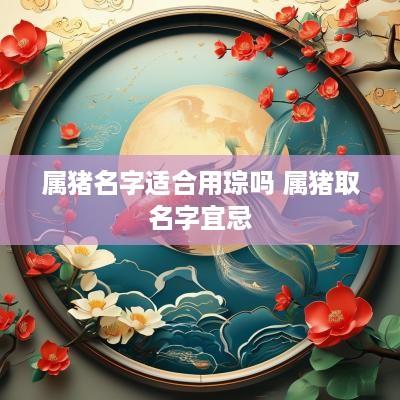 属猪名字适合用琮吗 属猪取名字宜忌