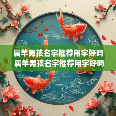 属羊男孩名字推荐用字好吗 属羊男孩名字推荐用字好吗