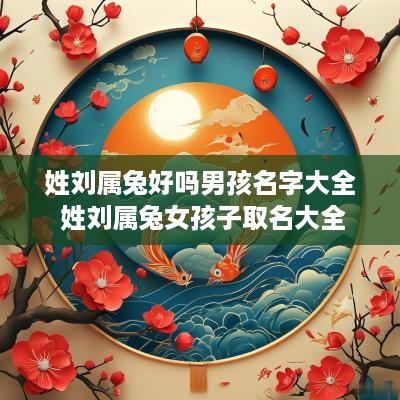 姓刘属兔好吗男孩名字大全 姓刘属兔女孩子取名大全