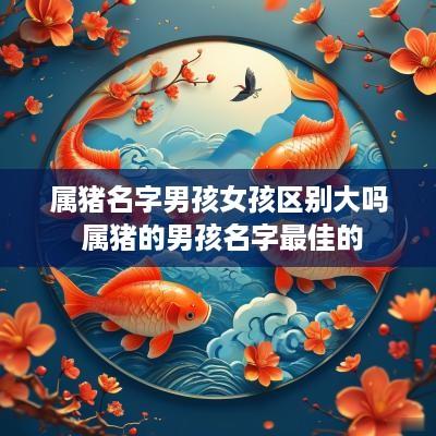 属猪名字男孩女孩区别大吗 属猪的男孩名字最佳的