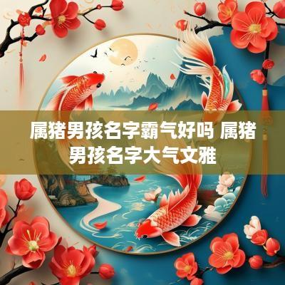 属猪男孩名字霸气好吗 属猪男孩名字大气文雅