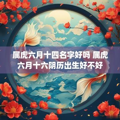 属虎六月十四名字好吗 属虎六月十六阴历出生好不好
