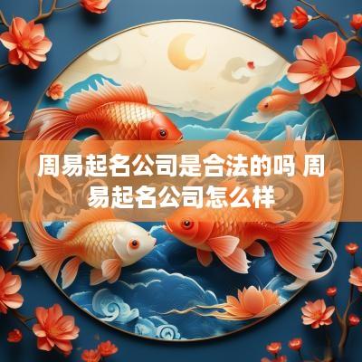 周易起名公司是合法的吗 周易起名公司怎么样