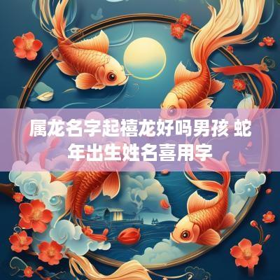 属龙名字起禧龙好吗男孩 蛇年出生姓名喜用字