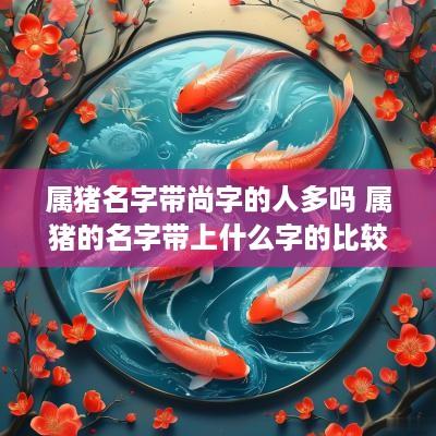 属猪名字带尚字的人多吗 属猪的名字带上什么字的比较好