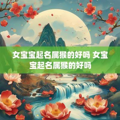 女宝宝起名属猴的好吗 女宝宝起名属猴的好吗