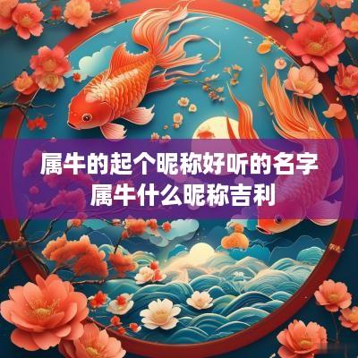 属牛的起个昵称好听的名字 属牛什么昵称吉利