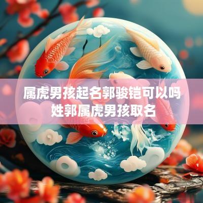 属虎男孩起名郭骏铠可以吗 姓郭属虎男孩取名