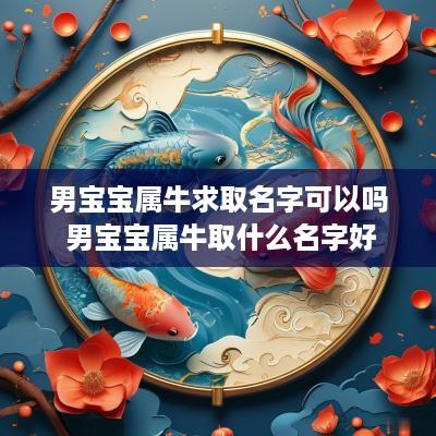 男宝宝属牛求取名字可以吗 男宝宝属牛取什么名字好