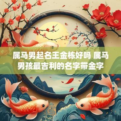 属马男起名王金栋好吗 属马男孩最吉利的名字带金字