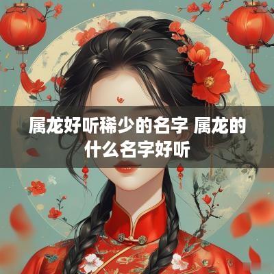 属龙好听稀少的名字 属龙的什么名字好听