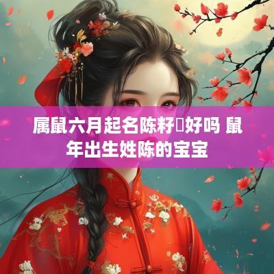 属鼠六月起名陈籽玥好吗 蛇年出生姓陈的宝宝
