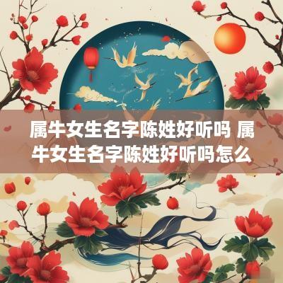 属牛女生名字陈姓好听吗 属牛女生名字陈姓好听吗怎么取