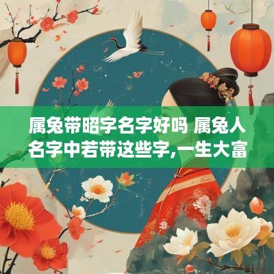 属兔带昭字名字好吗 属兔人名字中若带这些字,一生大富大贵