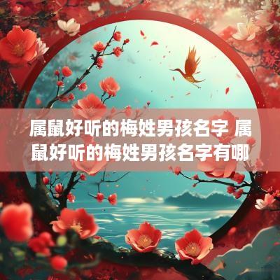 属鼠好听的梅姓男孩名字 属鼠好听的梅姓男孩名字有哪些