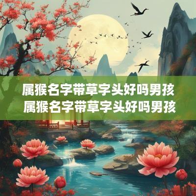 属猴名字带草字头好吗男孩 属猴名字带草字头好吗男孩怎么取