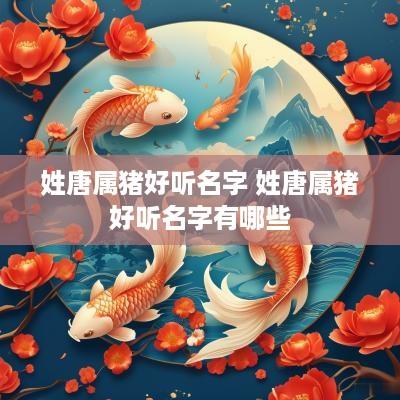 姓唐属猪好听名字 姓唐属猪好听名字有哪些