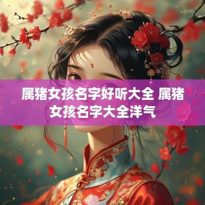 属猪女孩名字好听大全 属猪女孩名字大全洋气