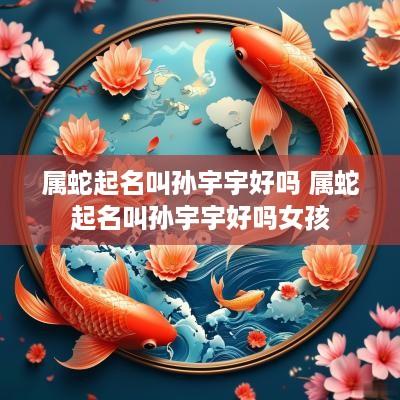 属蛇起名叫孙宇宇好吗 属蛇起名叫孙宇宇好吗女孩