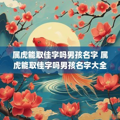 属虎能取佳字吗男孩名字 属虎能取佳字吗男孩名字大全