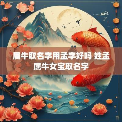 属牛取名字用孟字好吗 姓孟属牛女宝取名字