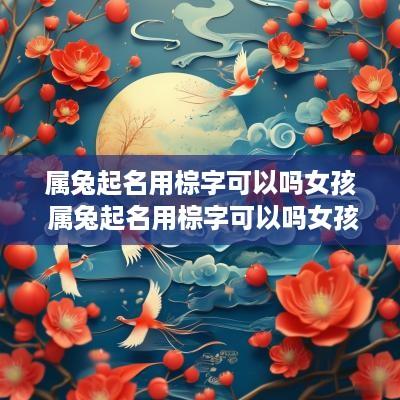 属兔起名用棕字可以吗女孩 属兔起名用棕字可以吗女孩子