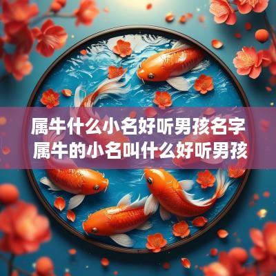 属牛什么小名好听男孩名字 属牛的小名叫什么好听男孩