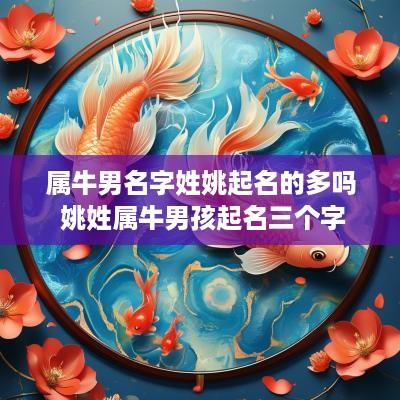 属牛男名字姓姚起名的多吗 姚姓属牛男孩起名三个字