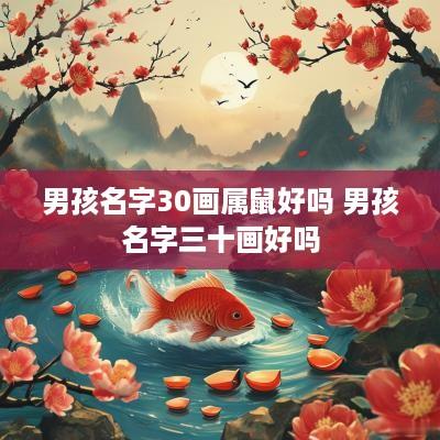 男孩名字30画属鼠好吗 男孩名字三十画好吗