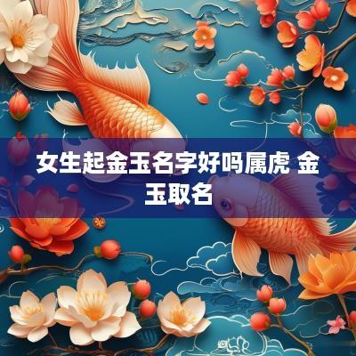 女生起金玉名字好吗属虎 金玉取名