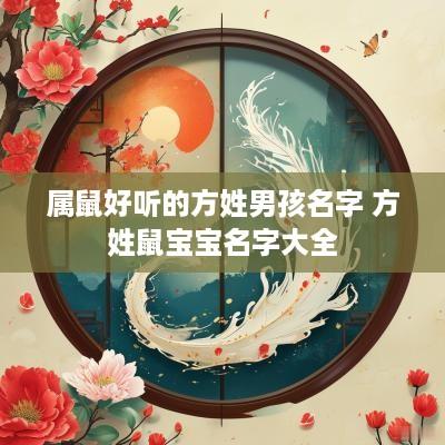 属鼠好听的方姓男孩名字 方姓鼠宝宝名字大全