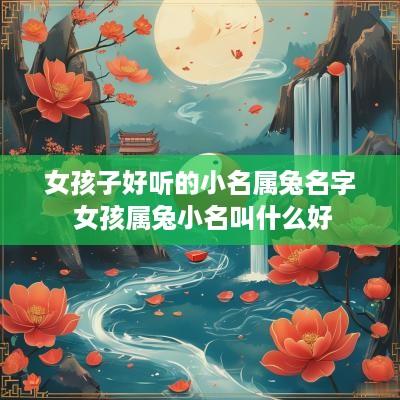 女孩子好听的小名属兔名字 女孩属兔小名叫什么好