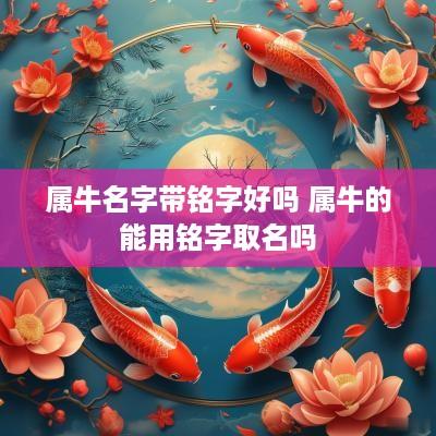 属牛名字带铭字好吗 属牛的能用铭字取名吗