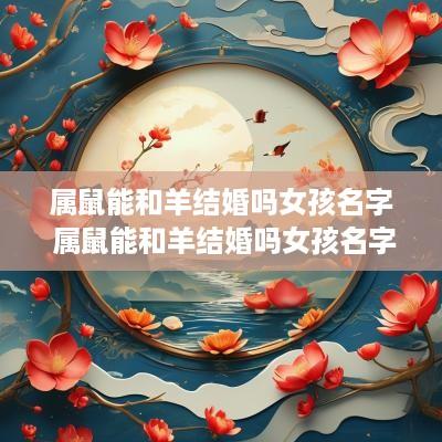 属鼠能和羊结婚吗女孩名字 属鼠能和羊结婚吗女孩名字大全