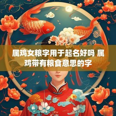 属鸡女粮字用于起名好吗 属鸡带有粮食意思的字