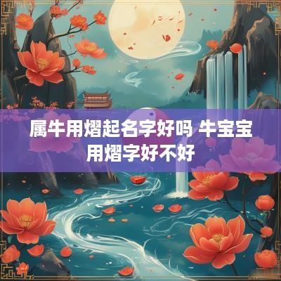 属牛用熠起名字好吗 牛宝宝用熠字好不好