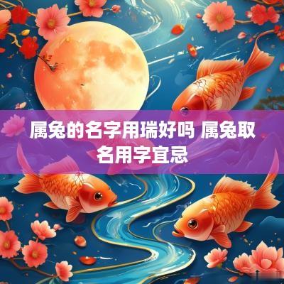 属兔的名字用瑞好吗 属兔取名用字宜忌