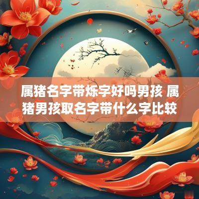 属猪名字带烁字好吗男孩 属猪男孩取名字带什么字比较好