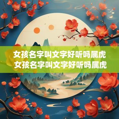 女孩名字叫文字好听吗属虎 女孩名字叫文字好听吗属虎的